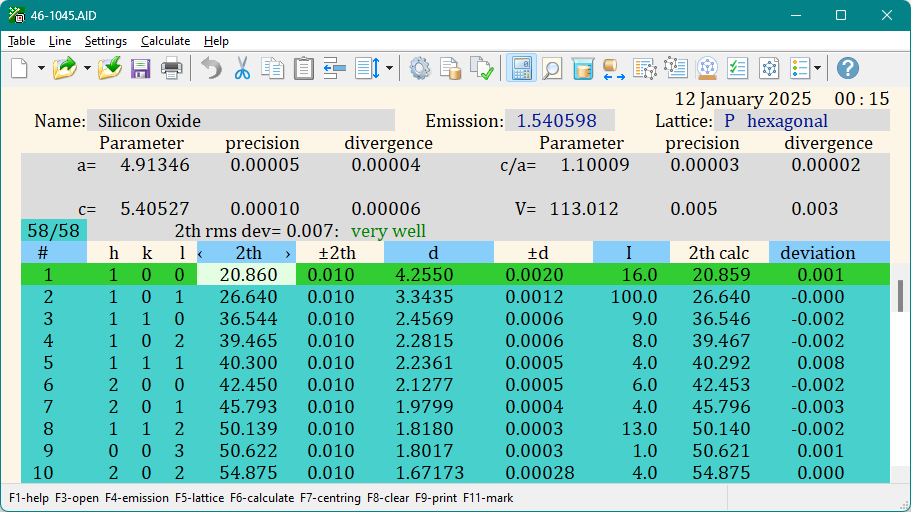 Screen of program RTP 5.0